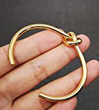 LYY121 Joyería de mujer Pulsera de nudo de metal Moda simple Temperamento Succión Aspiradora Pulsera Chapado en oro Joyería fina (Color del metal: Oro)